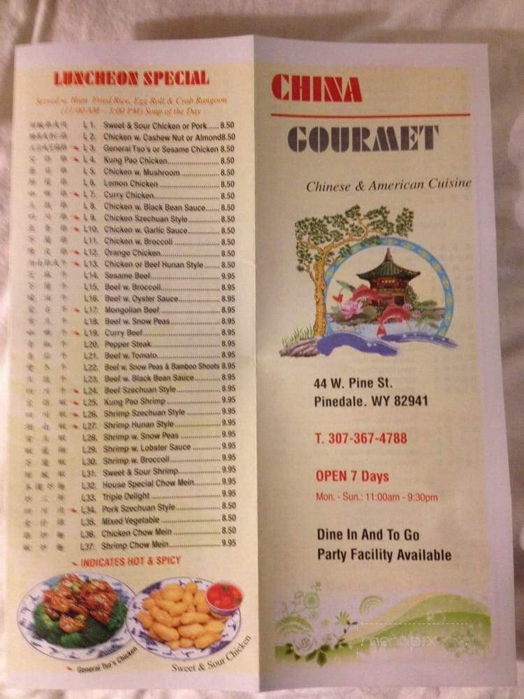 China Gourmet - Pinedale, WY menu_pic