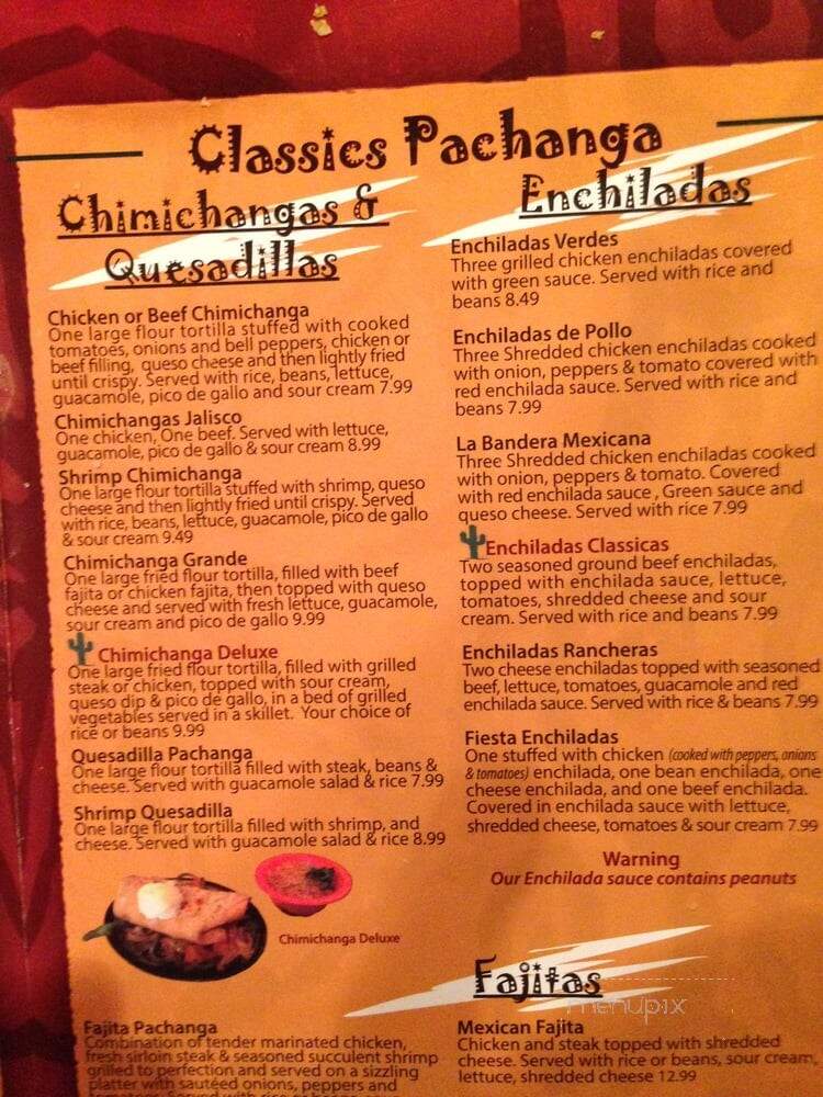 La Pachanga Mexican Restaurant - Festus, MO menu_pic