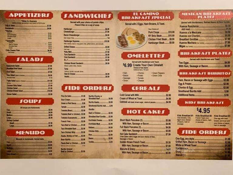 El Camino Real - Deming, NM menu_pic