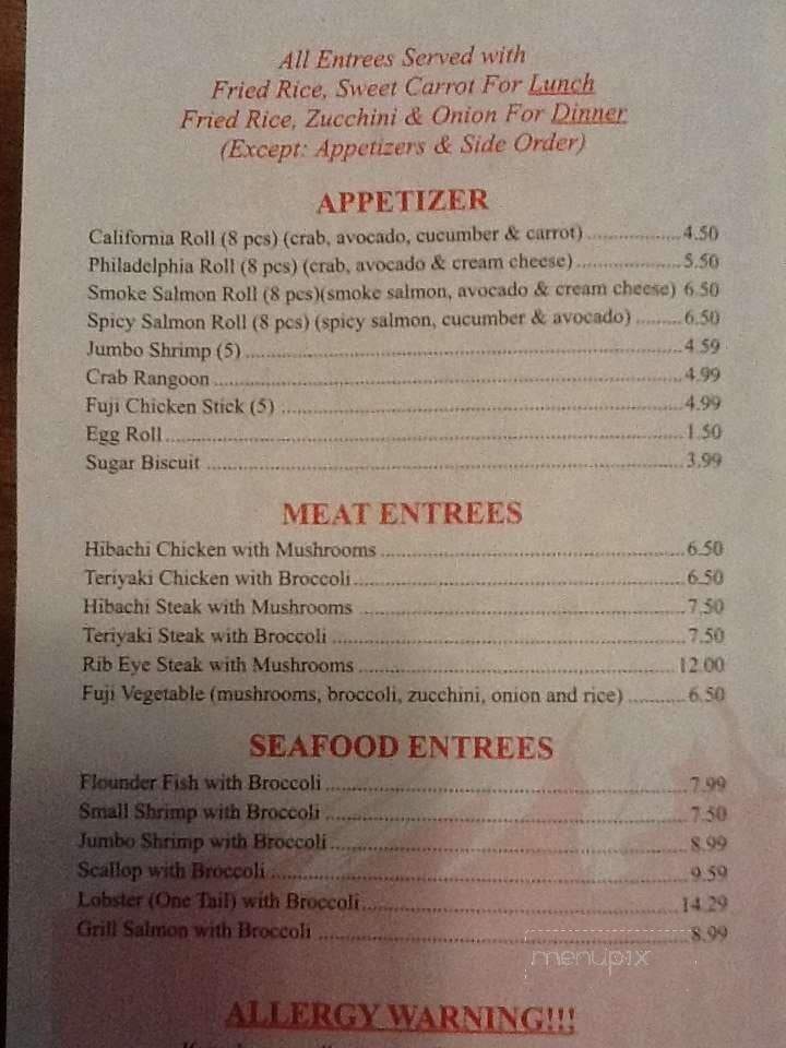 Fuji Express - Hartsville, SC menu_pic