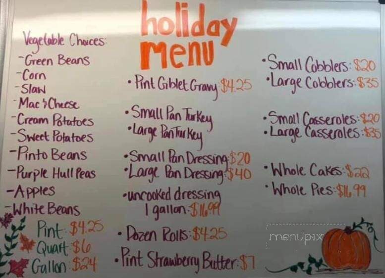 Autry's Country Kitchen - Troy, TN menu_pic