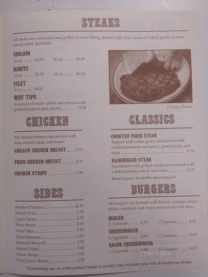 Roper's Restaurant - Beebe, AR menu_pic