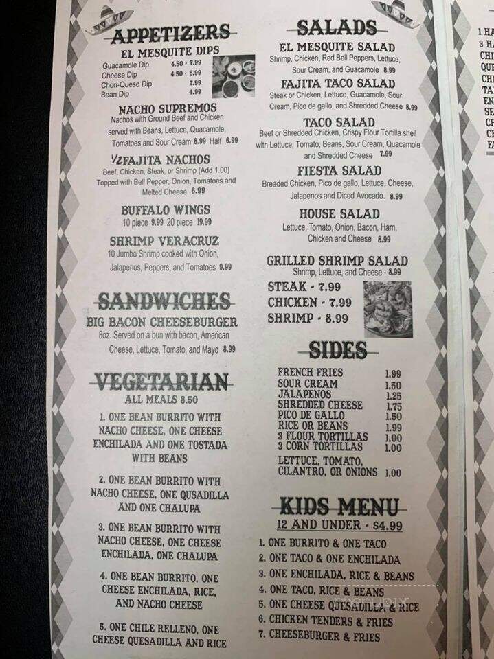 El Mesquite Mexican Grill - Pulaski, TN menu_pic