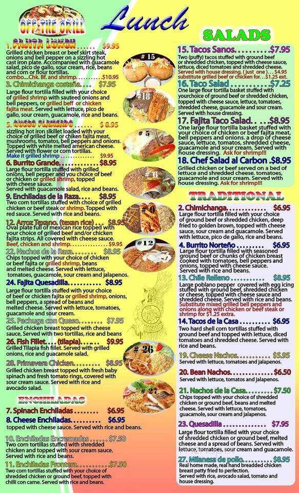 La Herradura - Oil City, LA menu_pic