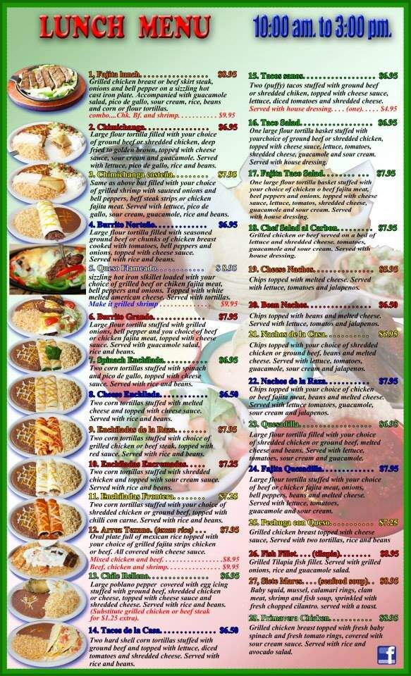 La Herradura - Oil City, LA menu_pic