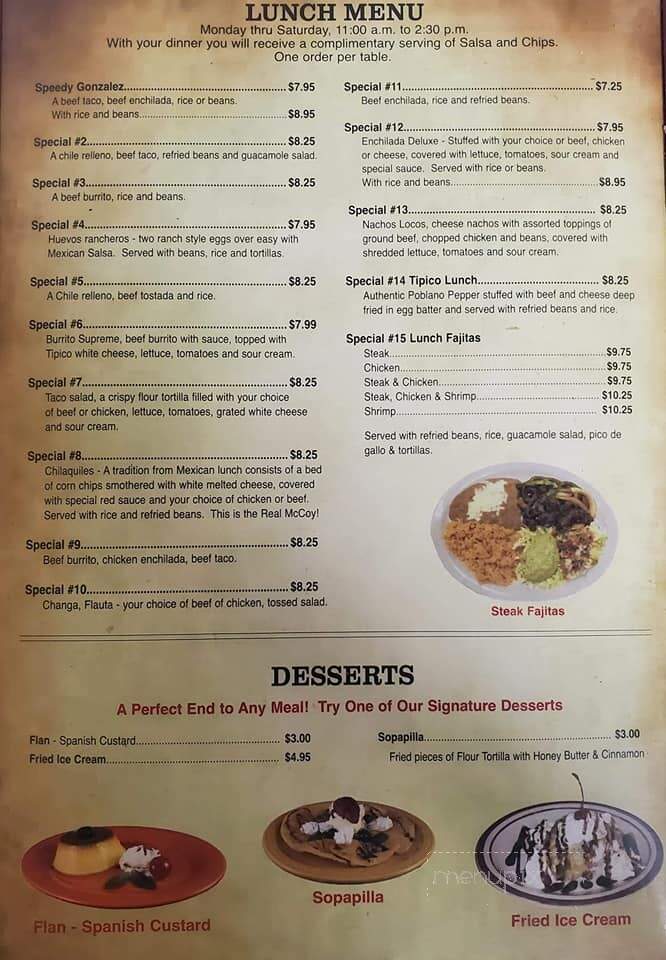 Mi Mexico - Morris, MN menu_pic