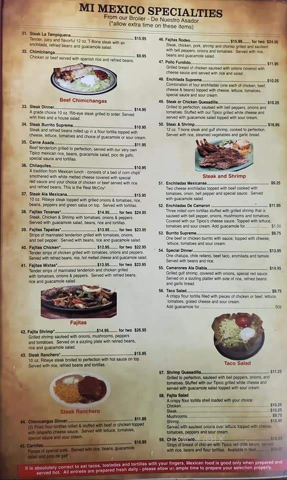 Mi Mexico - Morris, MN menu_pic