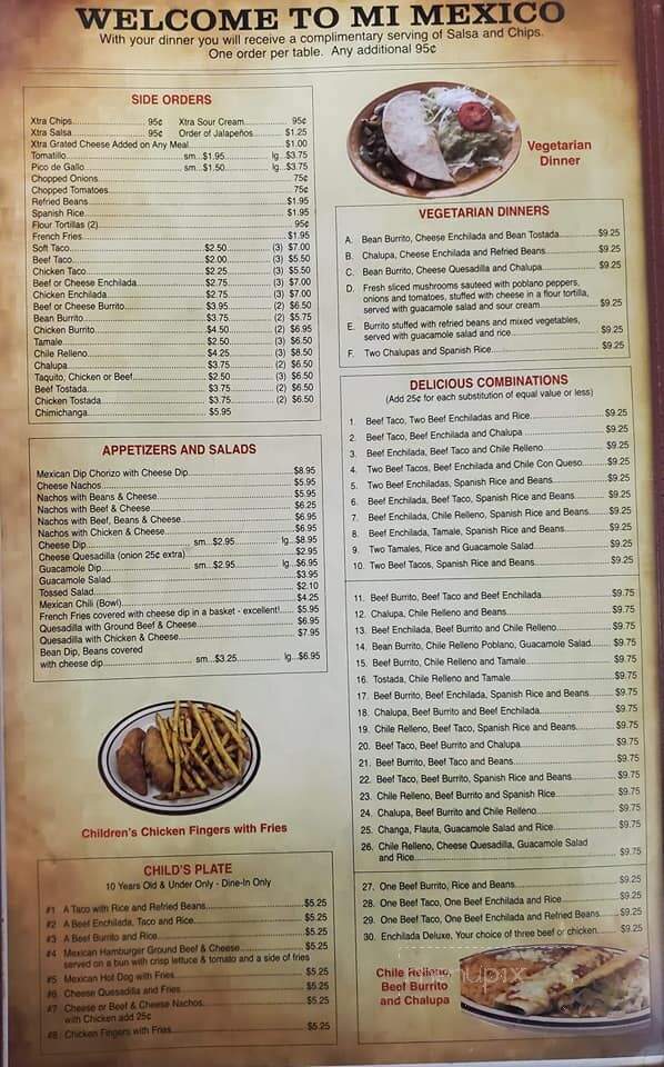 Mi Mexico - Morris, MN menu_pic
