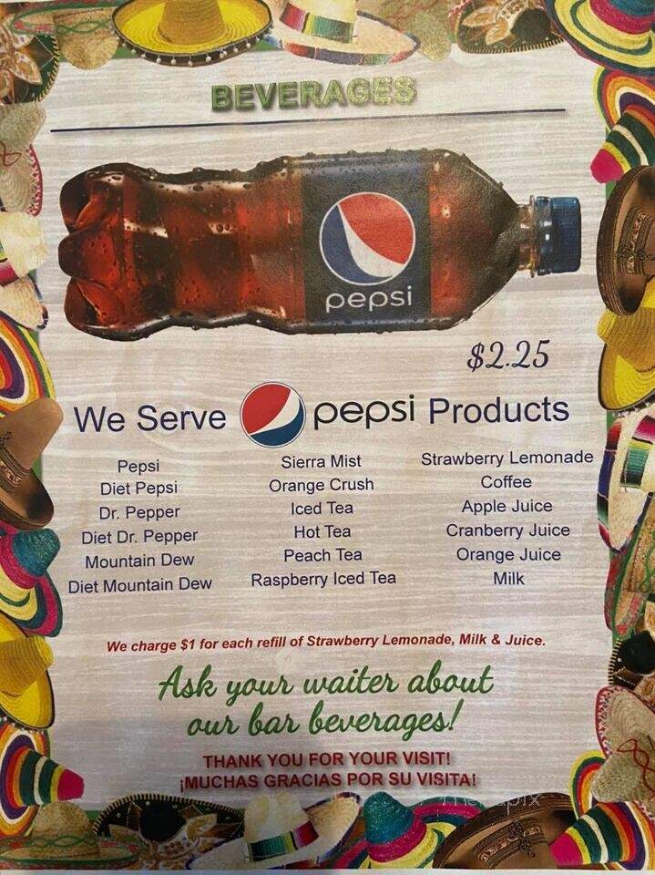El Potrillo - Lyons, KS menu_pic