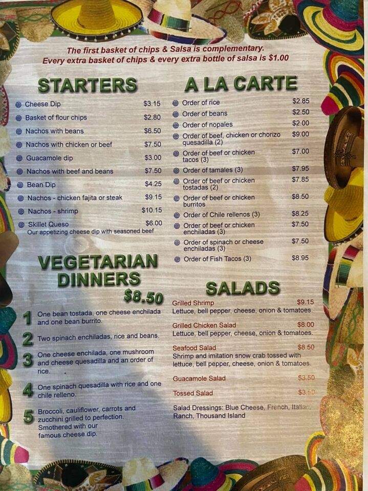 El Potrillo - Lyons, KS menu_pic