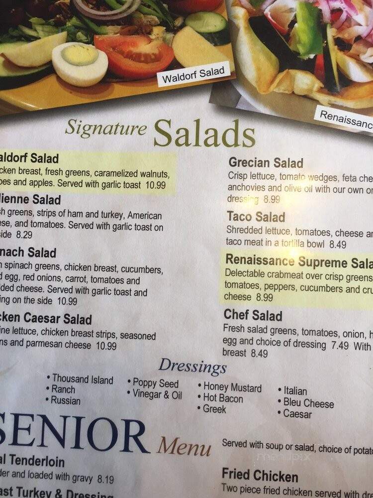 Renaissance Restaurant - Fort Wayne, IN menu_pic