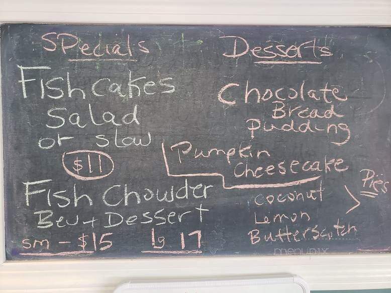 Carman's Diner - Saint Stephen, NB menu_pic