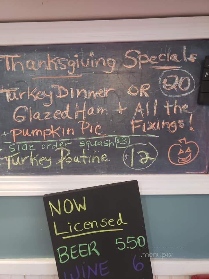 Carman's Diner - Saint Stephen, NB menu_pic