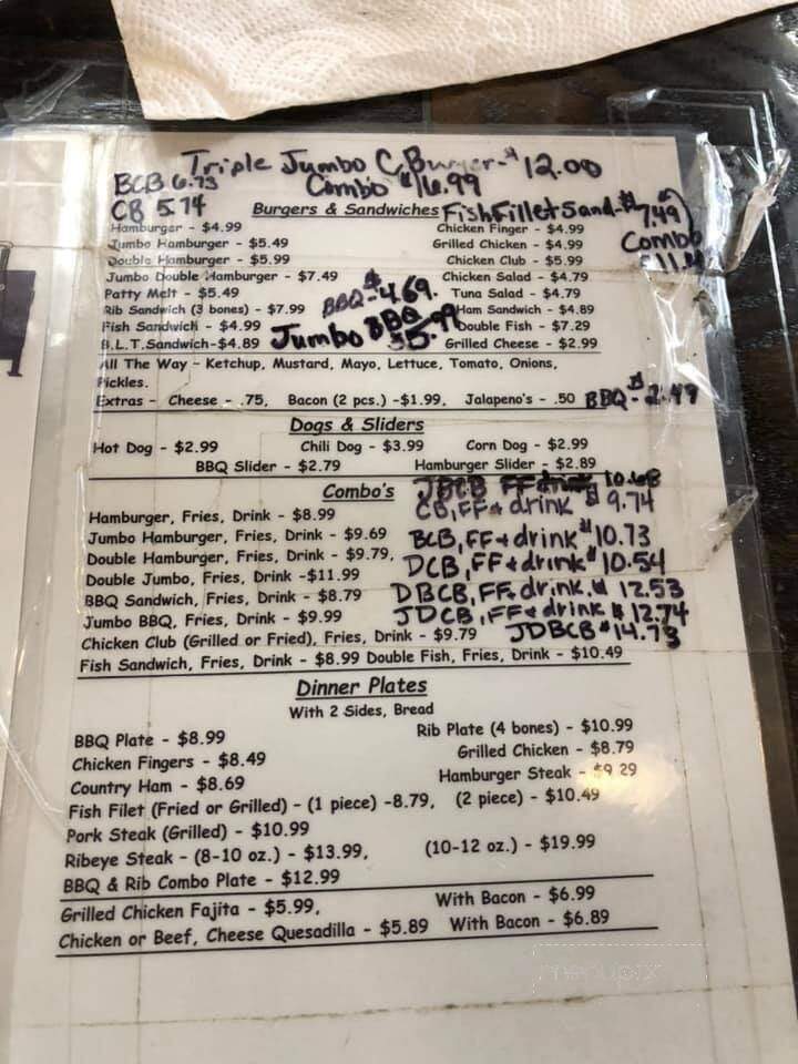 Buddy's - Talladega, AL menu_pic