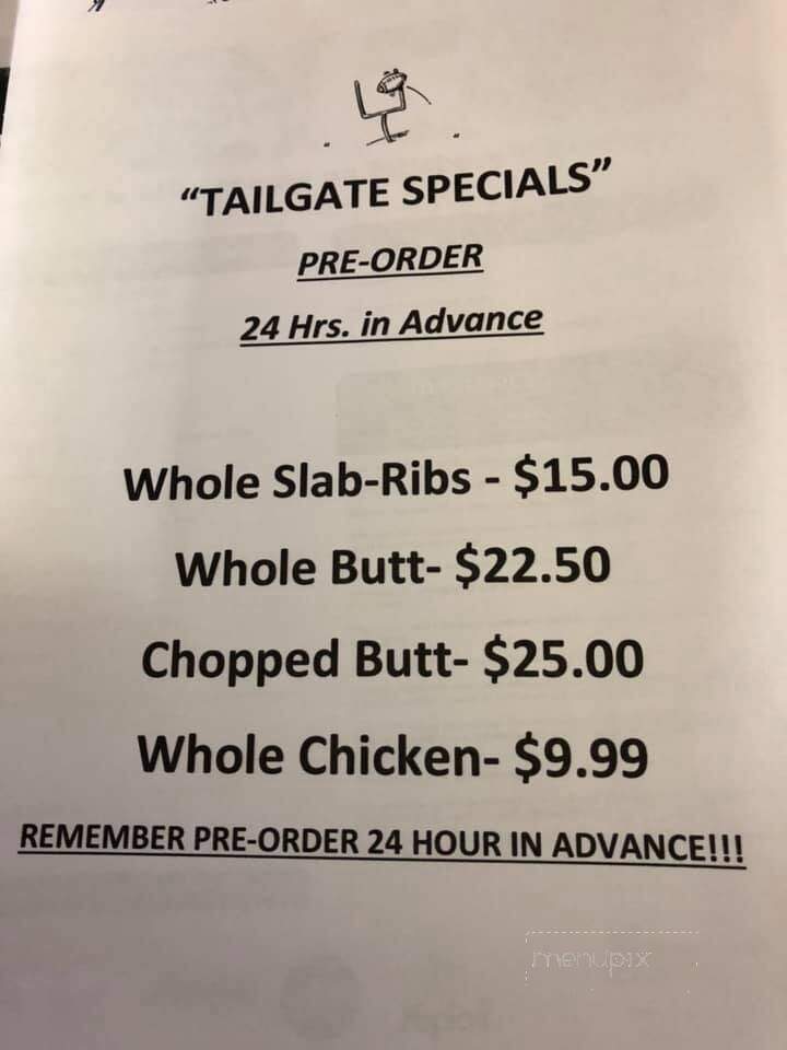 Buddy's - Talladega, AL menu_pic