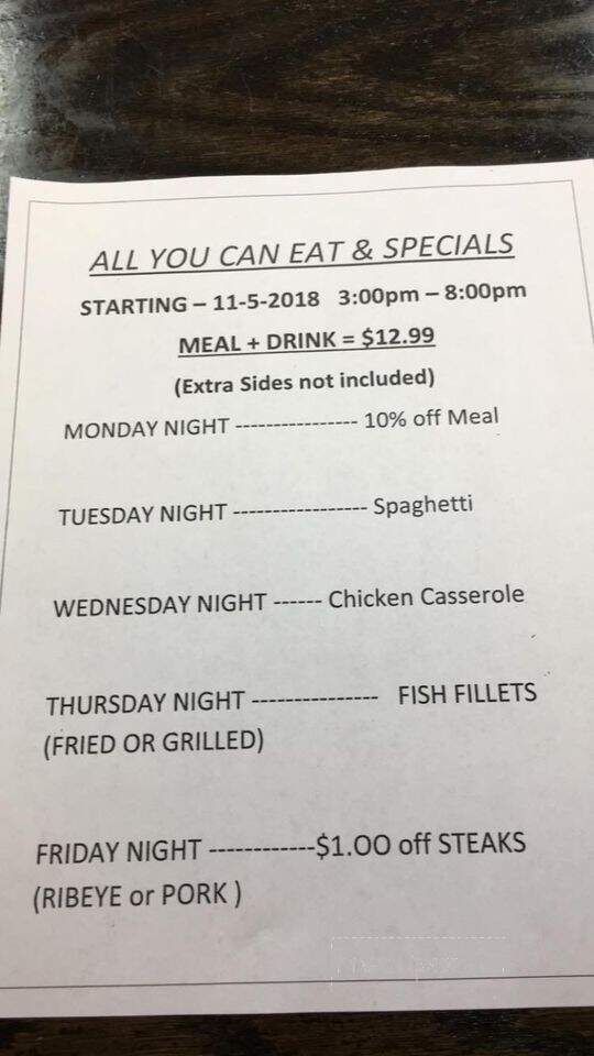 Buddy's - Talladega, AL menu_pic