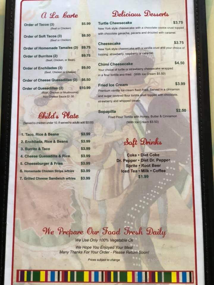 Fiesta Linda Mexican - Crossett, AR menu_pic