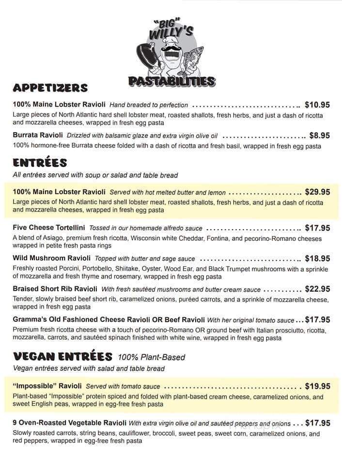 Big Willy's Townhouse - Terre Haute, IN menu_pic