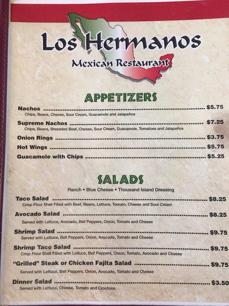 Los Hermanos Mexican Restaurant - Sutter Creek, CA menu_pic