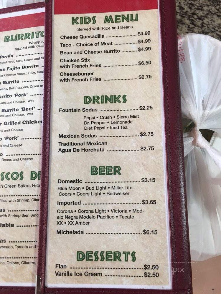 Los Hermanos Mexican Restaurant - Sutter Creek, CA menu_pic