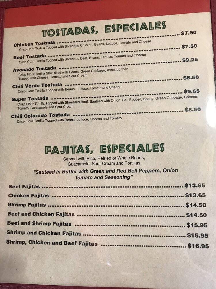 Los Hermanos Mexican Restaurant - Sutter Creek, CA menu_pic