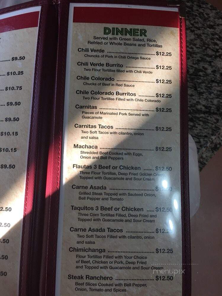 Los Hermanos Mexican Restaurant - Sutter Creek, CA menu_pic