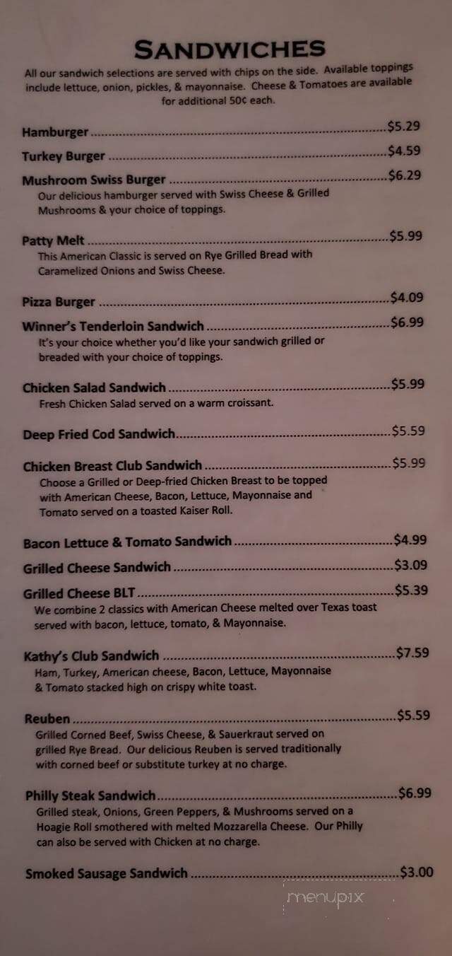 Kathy's Restaurant - Greenville, OH menu_pic