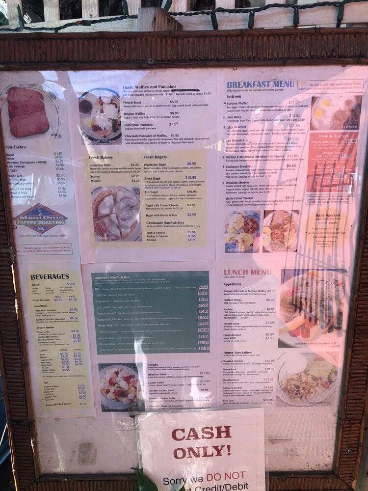 Sunrise Cafe - Lahaina, HI menu_pic