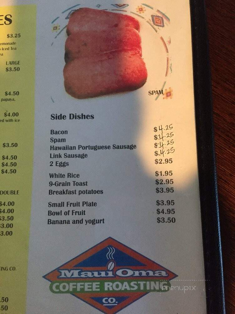 Sunrise Cafe - Lahaina, HI menu_pic