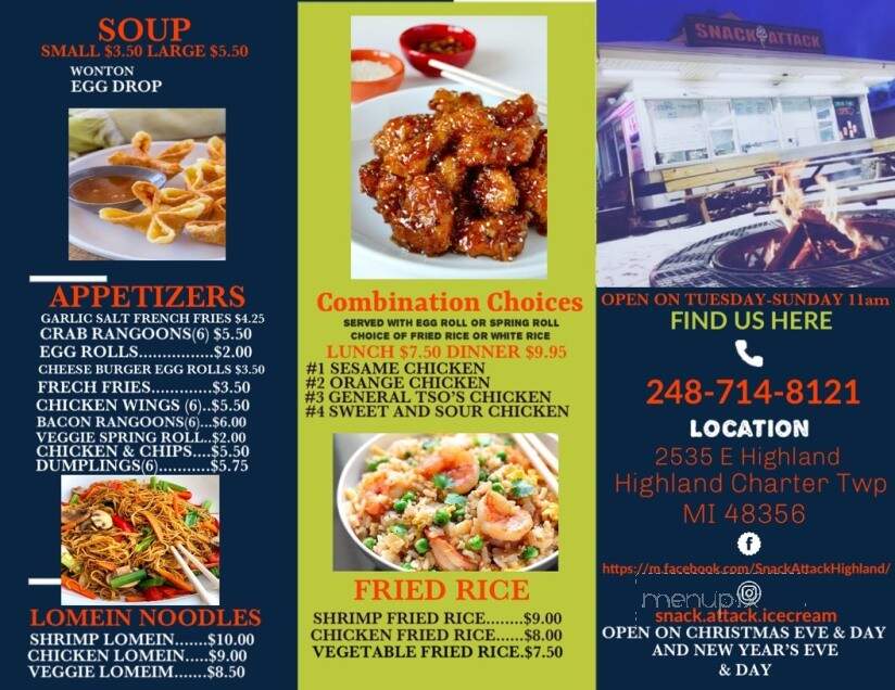 Snack Attack - Highland Township, MI menu_pic