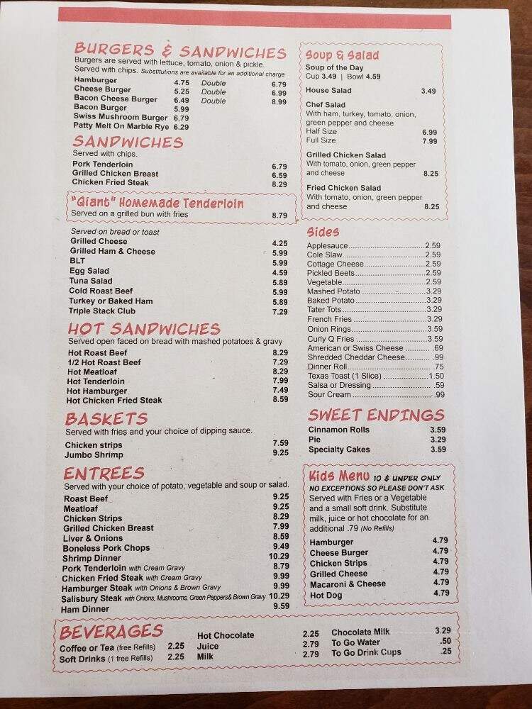 T J's Cafe - Grandview, MO menu_pic