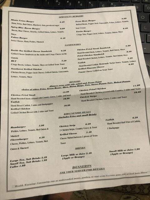 Frank's - Pottsboro, TX menu_pic