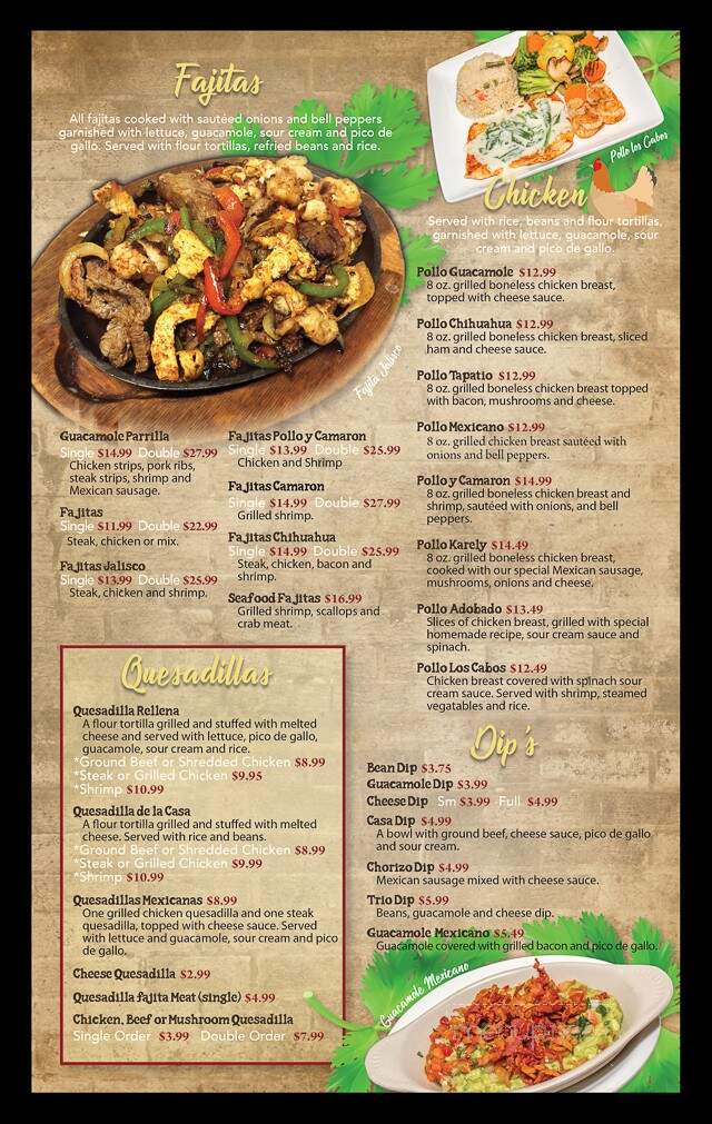 Guacamole Grill - Searcy, AR menu_pic
