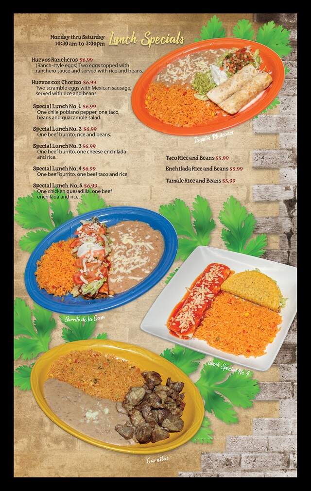 Guacamole Grill - Searcy, AR menu_pic