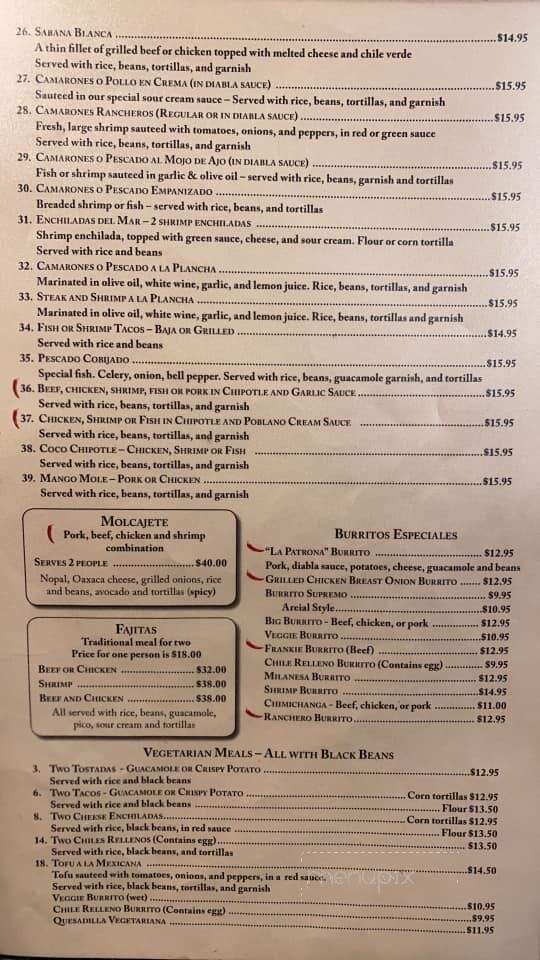Cocina Michoacana - Groveland, CA menu_pic