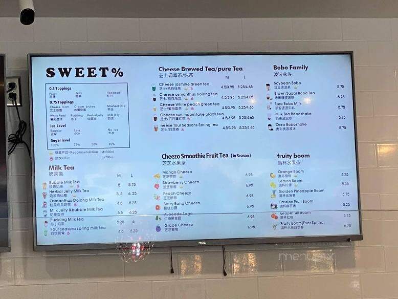 Sweet Percent - Brooklyn Park, MN menu_pic