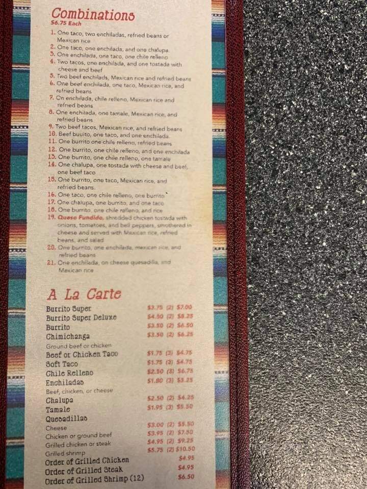 Manantial Restaurant - Red Boiling Springs, TN menu_pic