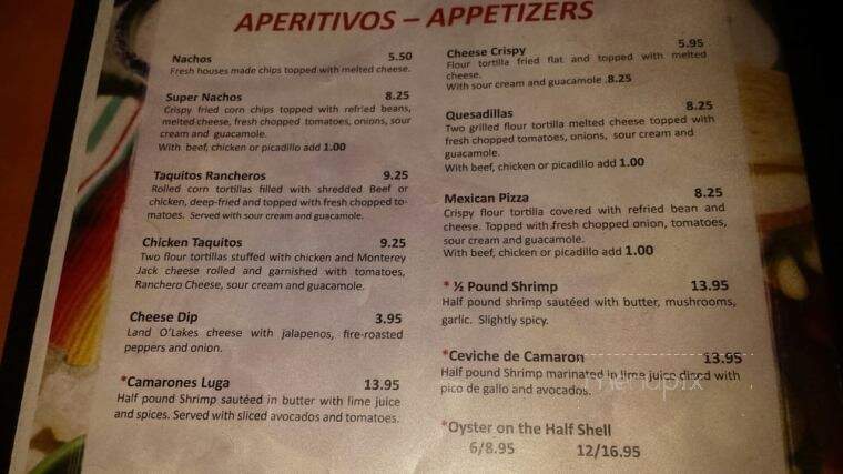 Nacho Family Mexican Restuarant - Lake Stevens, WA menu_pic