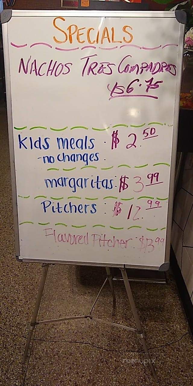 Tres Compadres - Pana, IL menu_pic