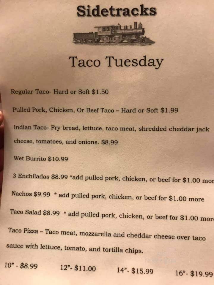 Side Track Restaurant & Bar - Powers, MI menu_pic
