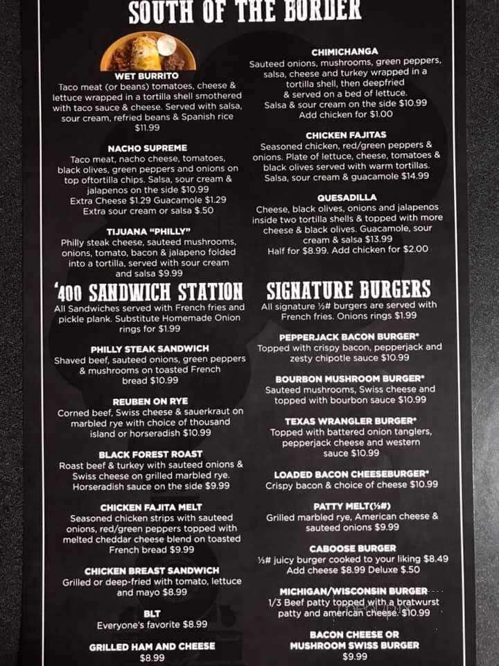 Side Track Restaurant & Bar - Powers, MI menu_pic