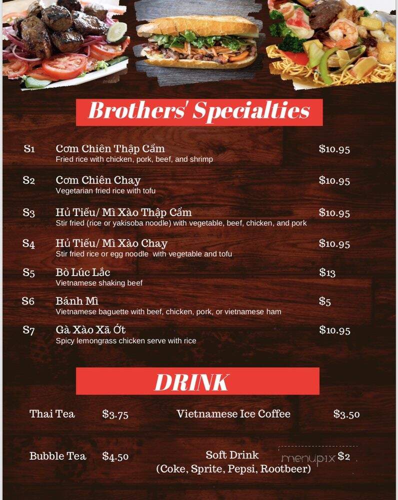 Pho Brothers - McMinnville, OR menu_pic
