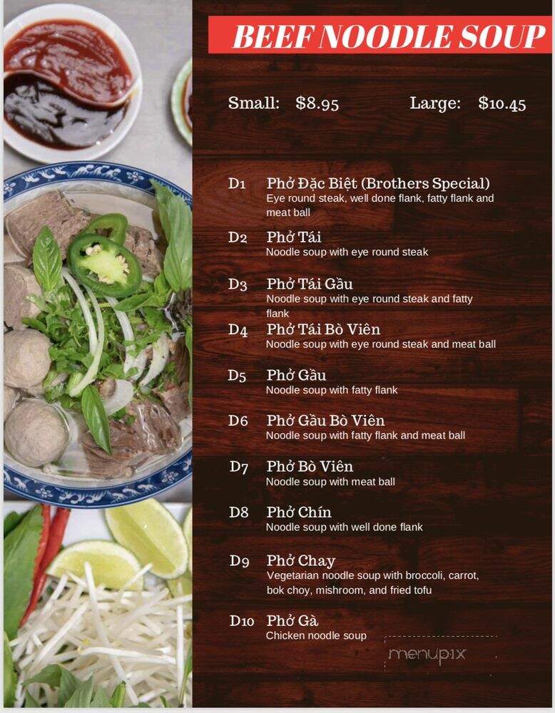 Pho Brothers - McMinnville, OR menu_pic