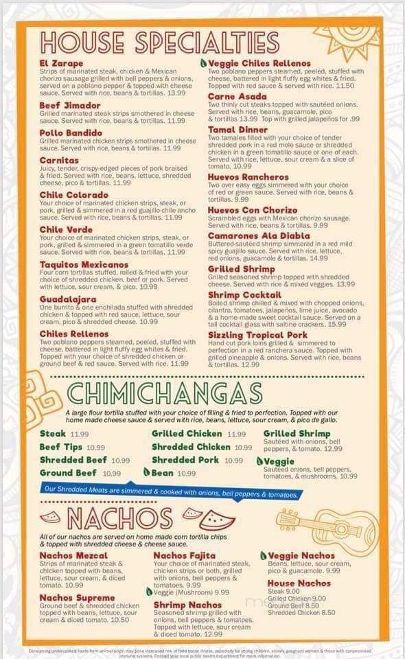 Los Mezcales - Merrill, WI menu_pic