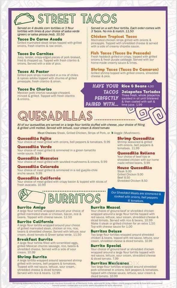Los Mezcales - Merrill, WI menu_pic