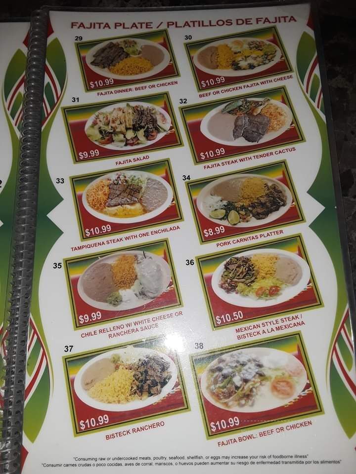 Cinco de Mayo - Lindale, TX menu_pic