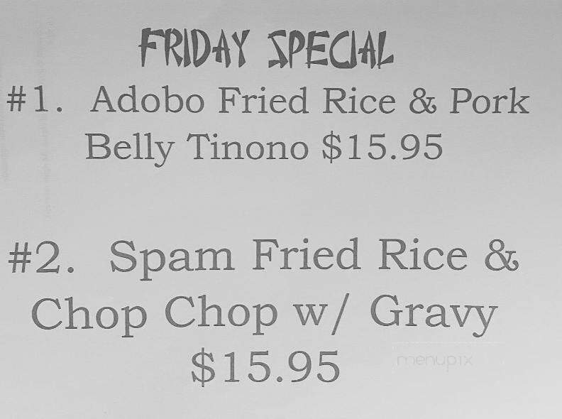 Wong's Chinese Restaurant - Hanapepe, HI menu_pic