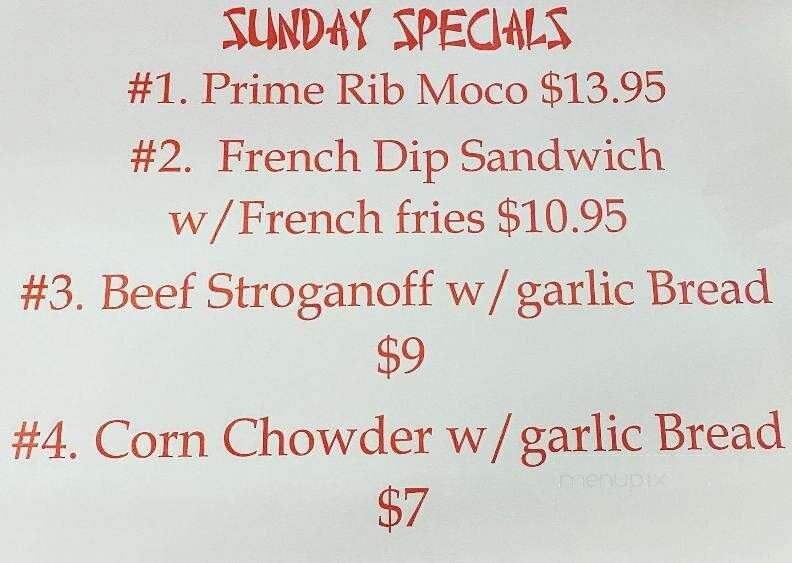 Wong's Chinese Restaurant - Hanapepe, HI menu_pic