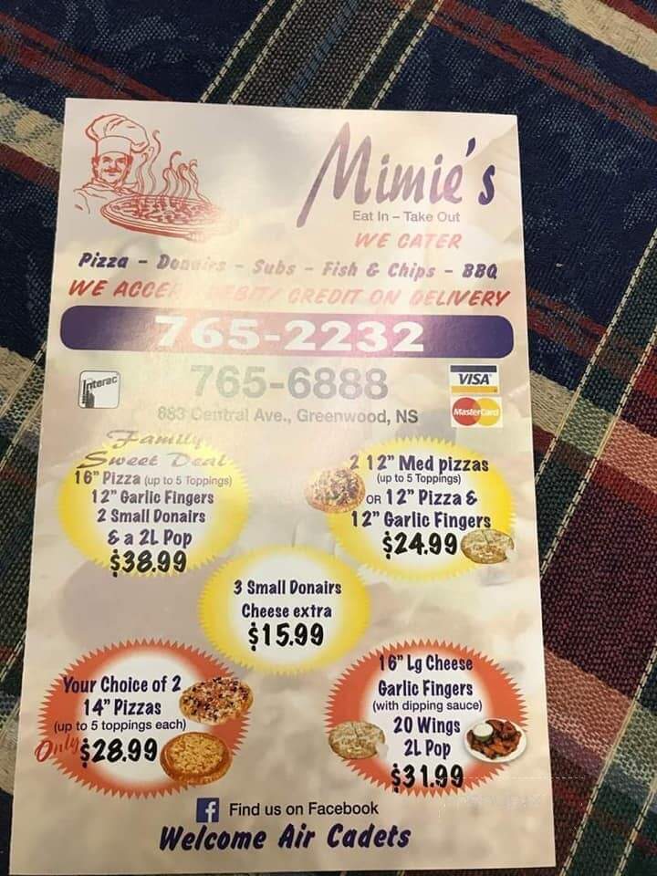 Mimie's Pizza - Greenwood, NS