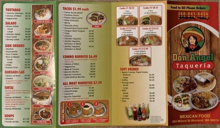 Don Angel Taqueria - Woodland, WA menu_pic